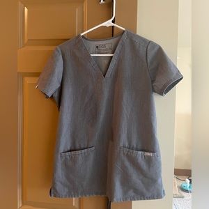Figs Casma Graphite Scrub top